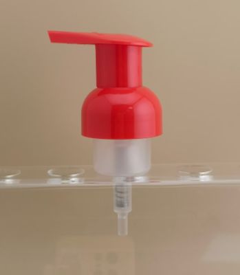 শ্যাম্পু বোতল জন্য সূক্ষ্ম নকশা লাল প্লাস্টিক ফোম পাম্প