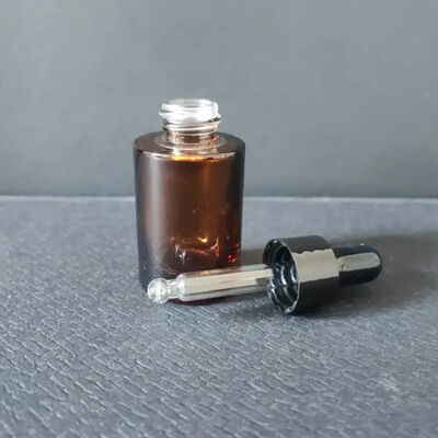 বেস্ট-সেলিং ট্রান্সপারেন্ট 30ml 1oz খালি হেয়ার অয়েল প্যাকেজিং কাস্টম ফ্রস্টেড কসমেটিক সিরাম ড্রপার গ্লাস বোতল সঙ্গে পিপেট