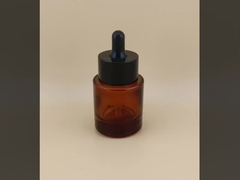 ফেস এসেন্সের জন্য সূক্ষ্ম নকশা বাদামী ছোট গ্লাস ড্রপপার বোতল