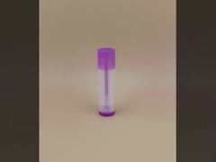 লিপস্টিকের জন্য বেগুনি ঢাকনা সহ ছোট মসৃণ স্বচ্ছ ঠোঁট মলম প্যাকেজিং