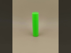 লিপস্টিকের জন্য গোলাপী ঢাকনা সহ ছোট মসৃণ সবুজ ঠোঁটের ব্যালাম প্যাকেজিং