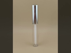 ঠোঁটের জন্য হালকা ডিজাইনের স্বচ্ছ লিপ বাম প্যাকেজিং, রুপালি ঢাকনা সহ