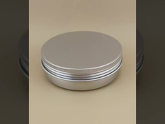 কাস্টমাইজড সিআরসি সম্ভাব্য বড় সিলভার অ্যালুমিনিয়াম কেস সঙ্গে স্ক্রু ক্যাপ জন্য প্রসাধনী