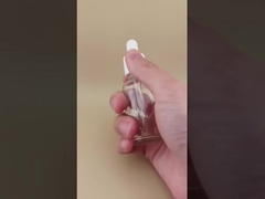 ত্বকের যত্নের জন্য সূক্ষ্ম নকশার স্বচ্ছ মসৃণ গোলাকার ড্রপার বোতল