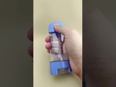 লিপস্টিকের জন্য নীল ঢাকনা সহ স্বচ্ছ মসৃণ ঠোঁট ব্যালাম প্যাকেজিং