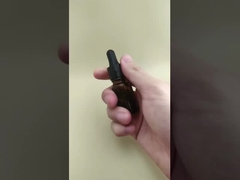 ত্বকের যত্নের জন্য সূক্ষ্ম নকশার মিনি স্বচ্ছ বাদামী মসৃণ গোলাকার ড্রপার বোতল