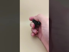 কসমেটিক বোতলগুলির জন্য কালো প্লাস্টিকের গোলাকার মসৃণ ক্যাপ