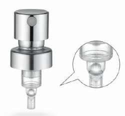 ODM K403 ফাইন মিস্ট পারফিউম পাম্প স্প্রেয়ার 0.10cc অ্যালুমিনিয়াম সিলভার রঙ