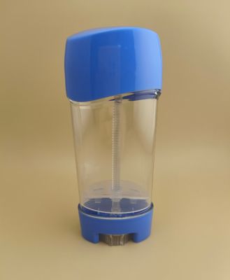 লিপস্টিকের জন্য নীল ঢাকনা সহ স্বচ্ছ মসৃণ ঠোঁট ব্যালাম প্যাকেজিং