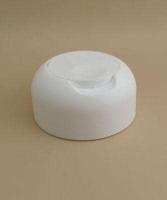 শ্যাম্পু বোতলের জন্য সাদা প্লাস্টিকের মসৃণ ম্যাট প্রেস-ডাউন ক্যাপ