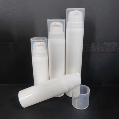 কসমেটিক প্যাকেজিং 30ml এয়ারলেস পাম্প বোতল সাদা প্লাস্টিক বোতল লোশন পাম্প পিপি বোতল