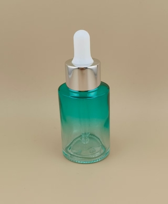 K-GBL30 Essence পরিষ্কার ধীরে ধীরে পরিবর্তন সায়ান মসৃণ বৃত্তাকার ড্রপার বোতল ডিজাইনের জন্য
