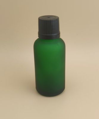 সূক্ষ্ম নকশা ম্যাট পরিষ্কার গাঢ় সবুজ মসৃণ গ্লাস বোতল Essence জন্য