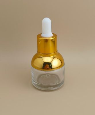 এসেন্সের জন্য সুন্দর গোলাকার পরিষ্কার ড্রপপারের বোতল